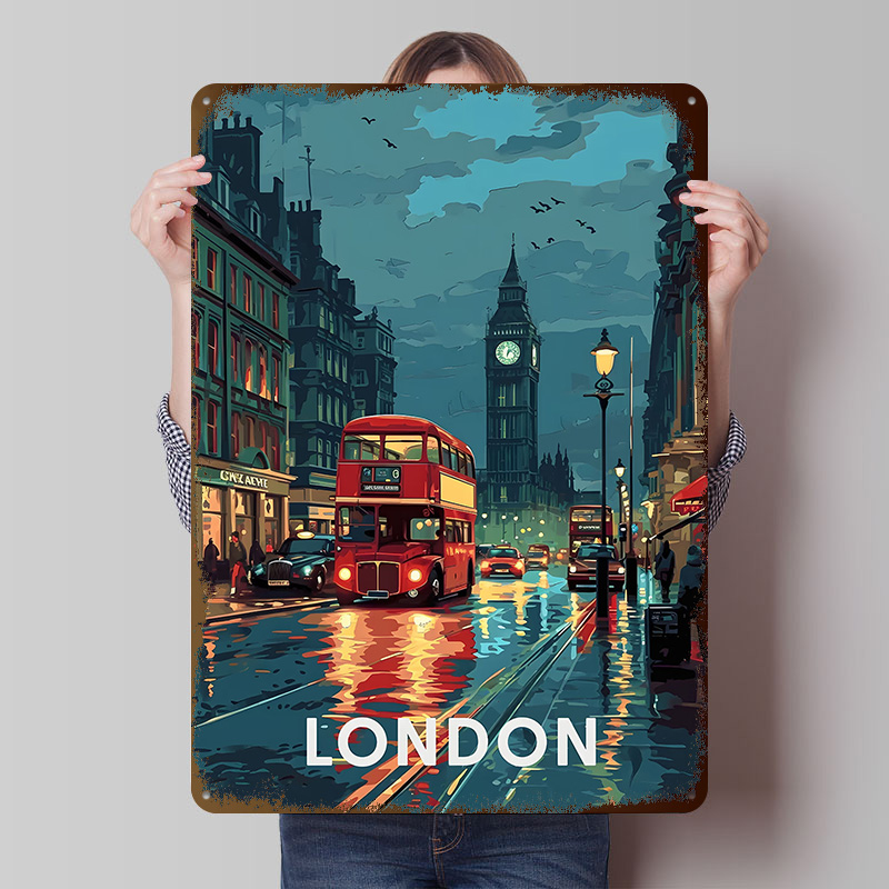Retro Gaming London - Poster Tinplate London Big Ben Seni