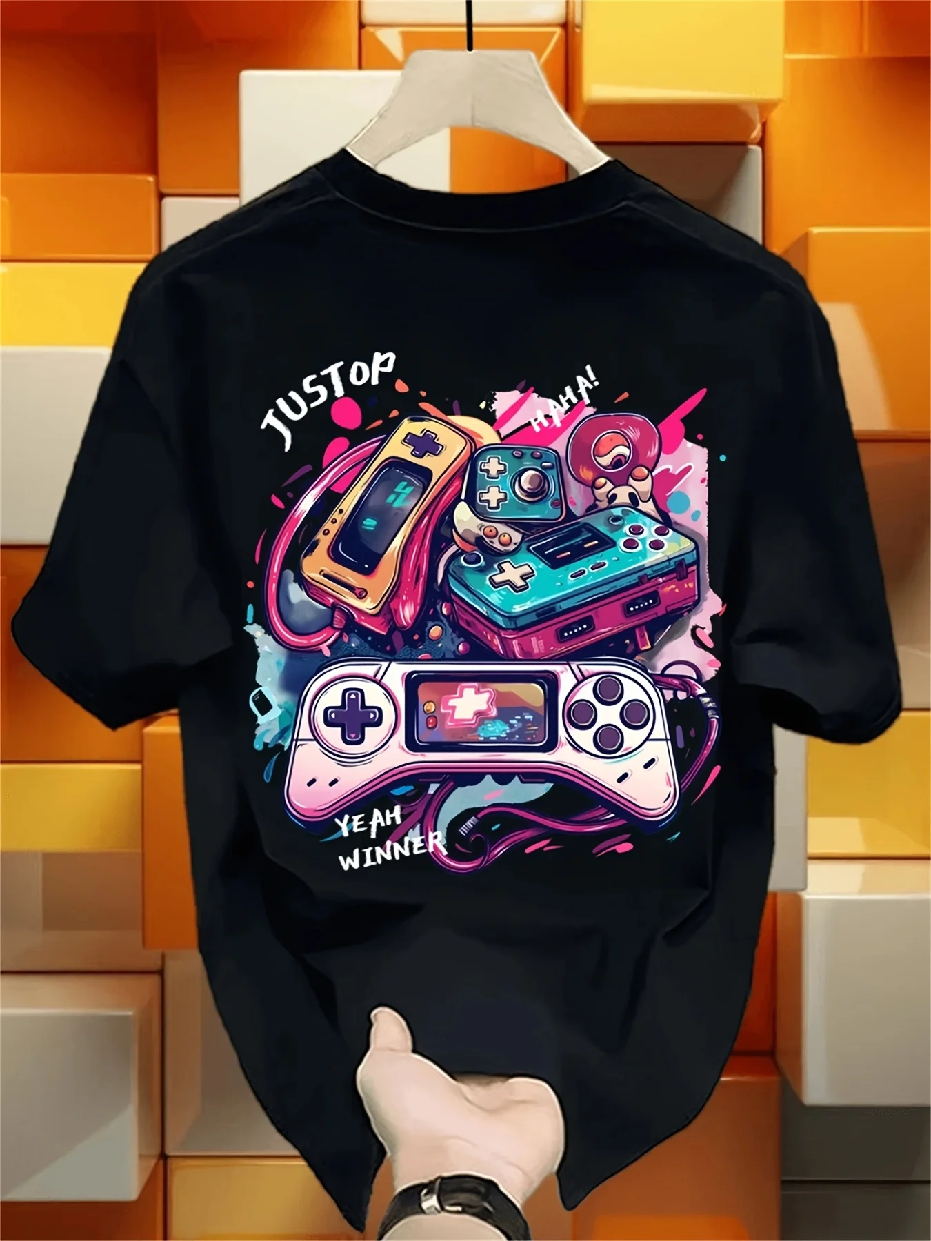 Retro Gaming Jersey - Kaos T-Shirt Cetak Dua Sisi Seni