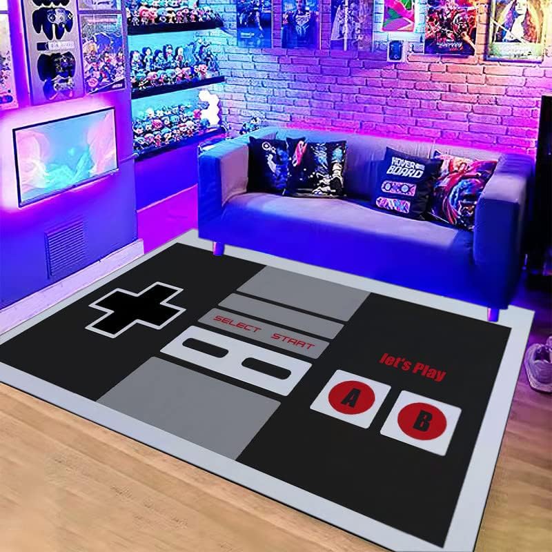 Retro Gaming Rug - Karpet Bertema Pengontrol NES Vintage, Alas