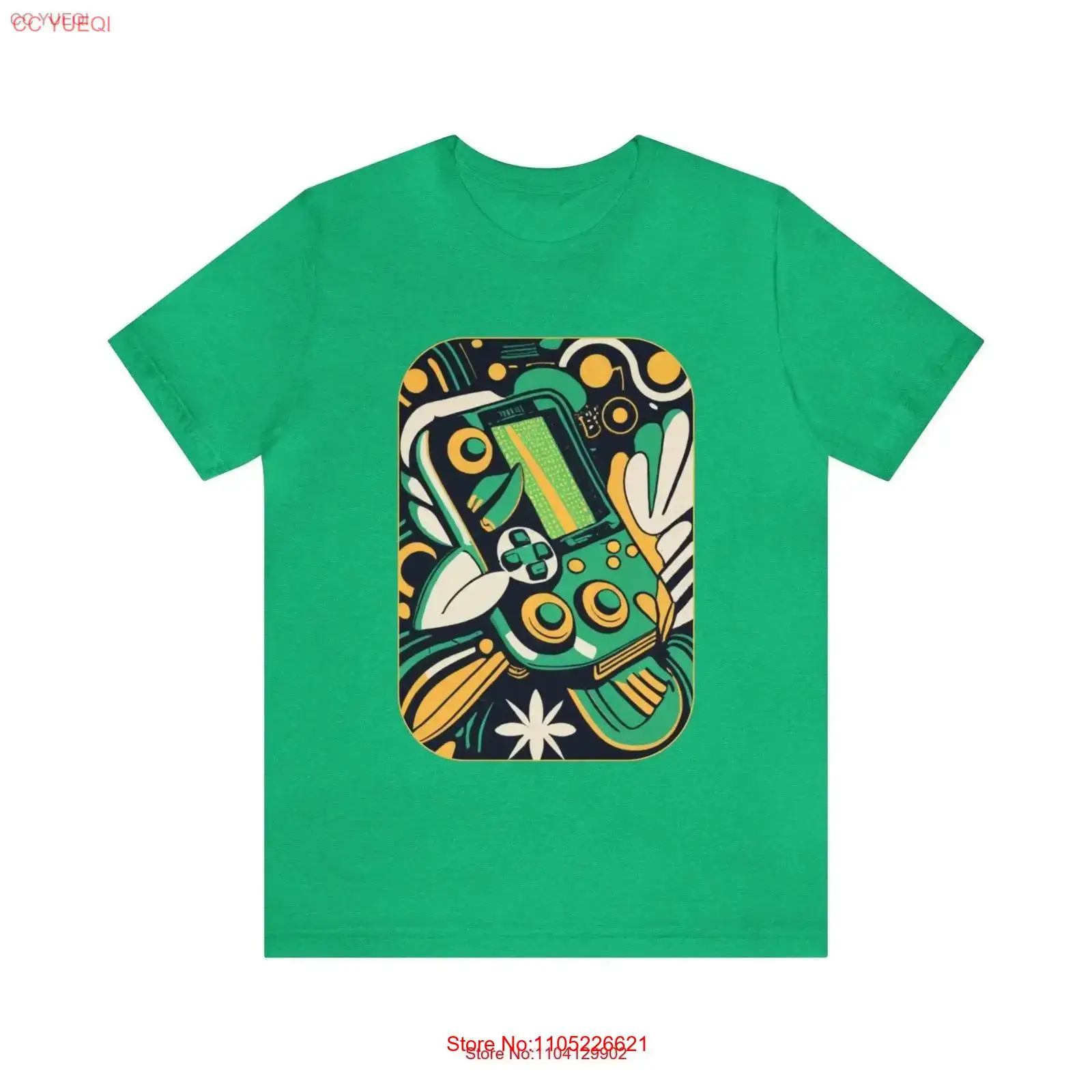Retro Gaming Jersey - Kaos Jersey Hijau Daun Retro Old