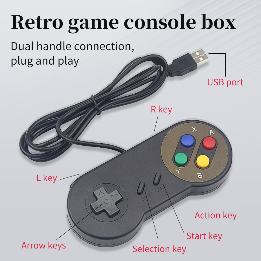 Retro Gaming Raspberry Pi 5 - Gamepad USB Plug and Play untuk