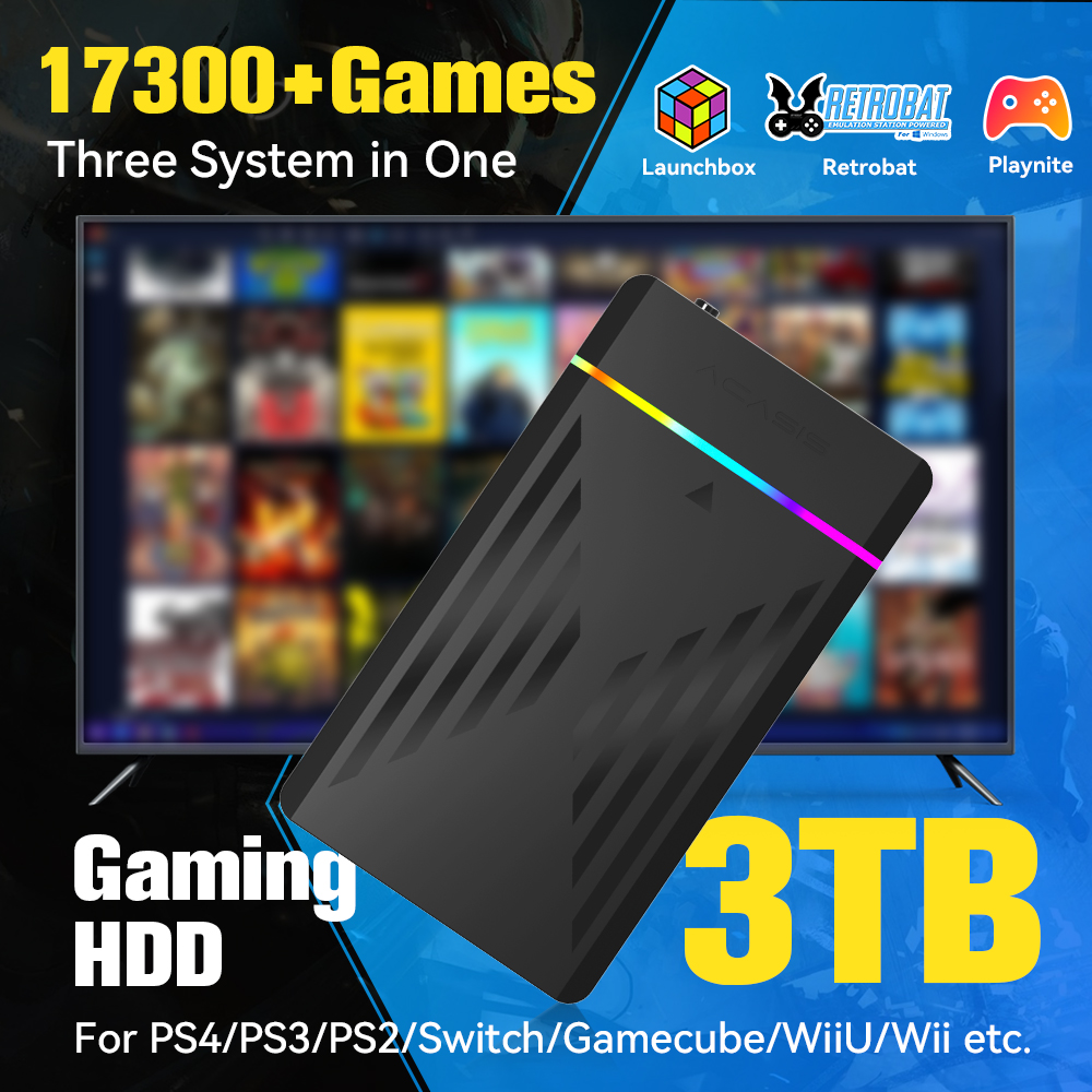 Retro Gaming Devices - HDD Gaming portabel 3TB, konsol Game