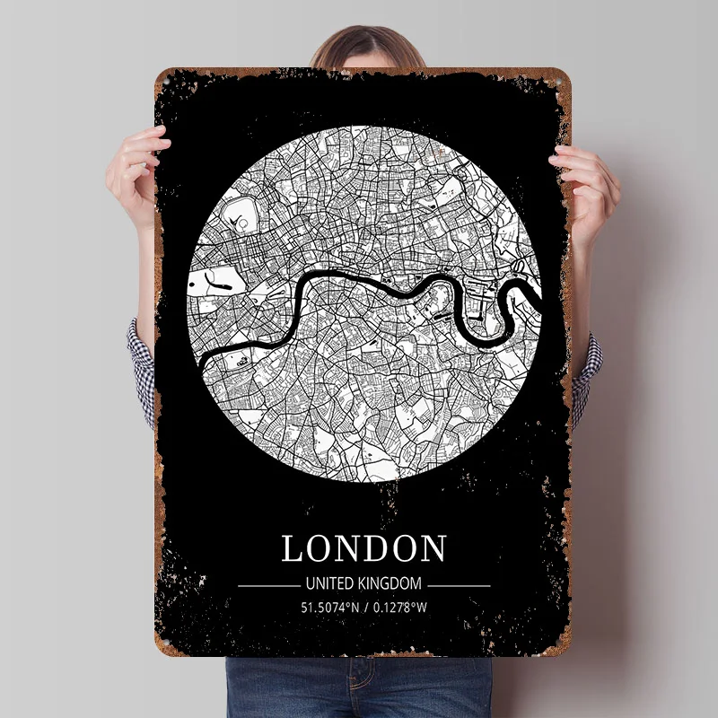 Peta Kota London Papan Timah P - Retro Gaming London ulasan dan harga