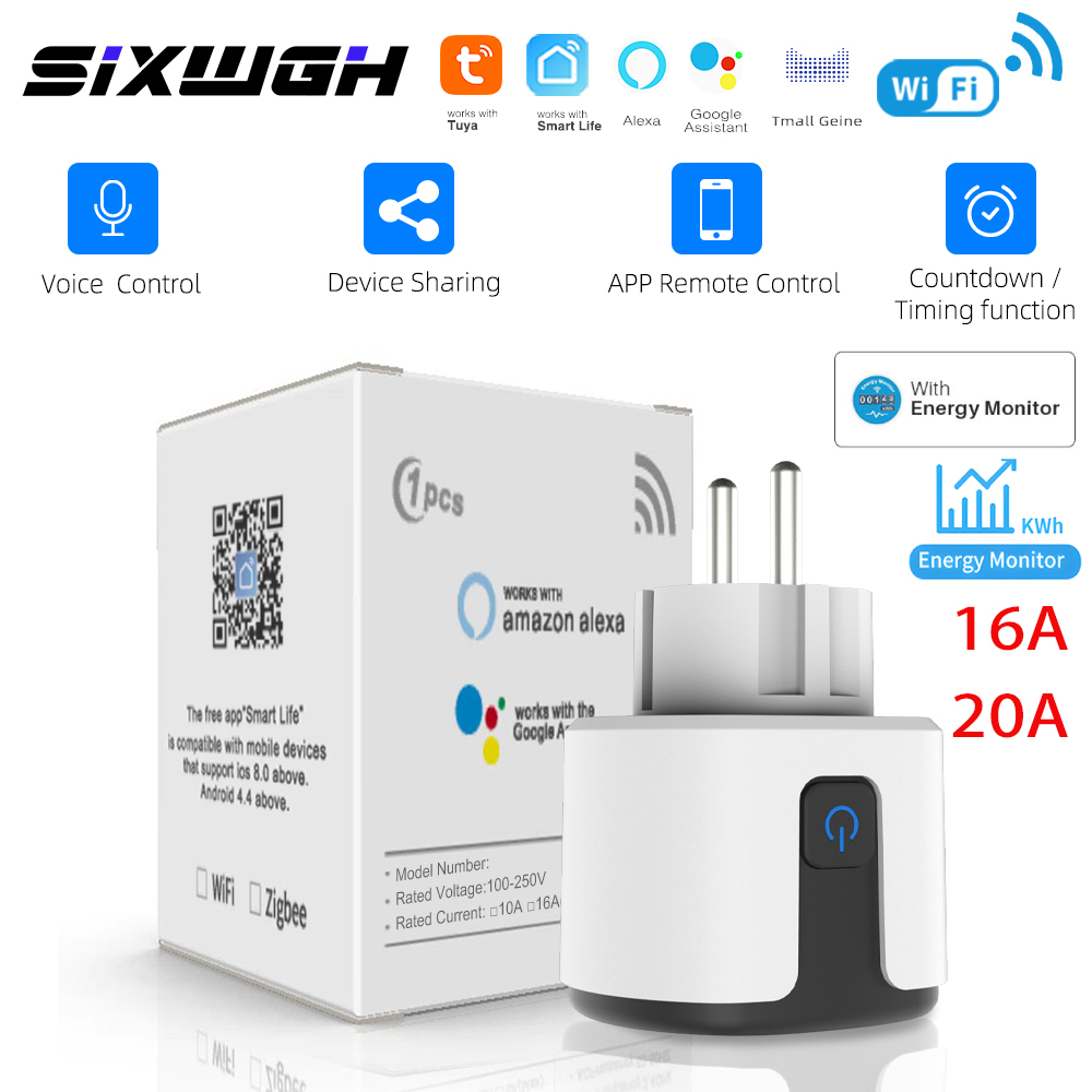 Soket Pintar SIXWGH Tuya WIFI  - Crt Monitor Stand ulasan dan harga