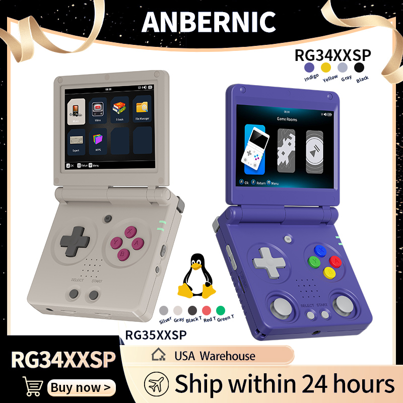 Anbernic RG34XXSP RG35XXSP Kon - Retro Gaming Images ulasan dan harga