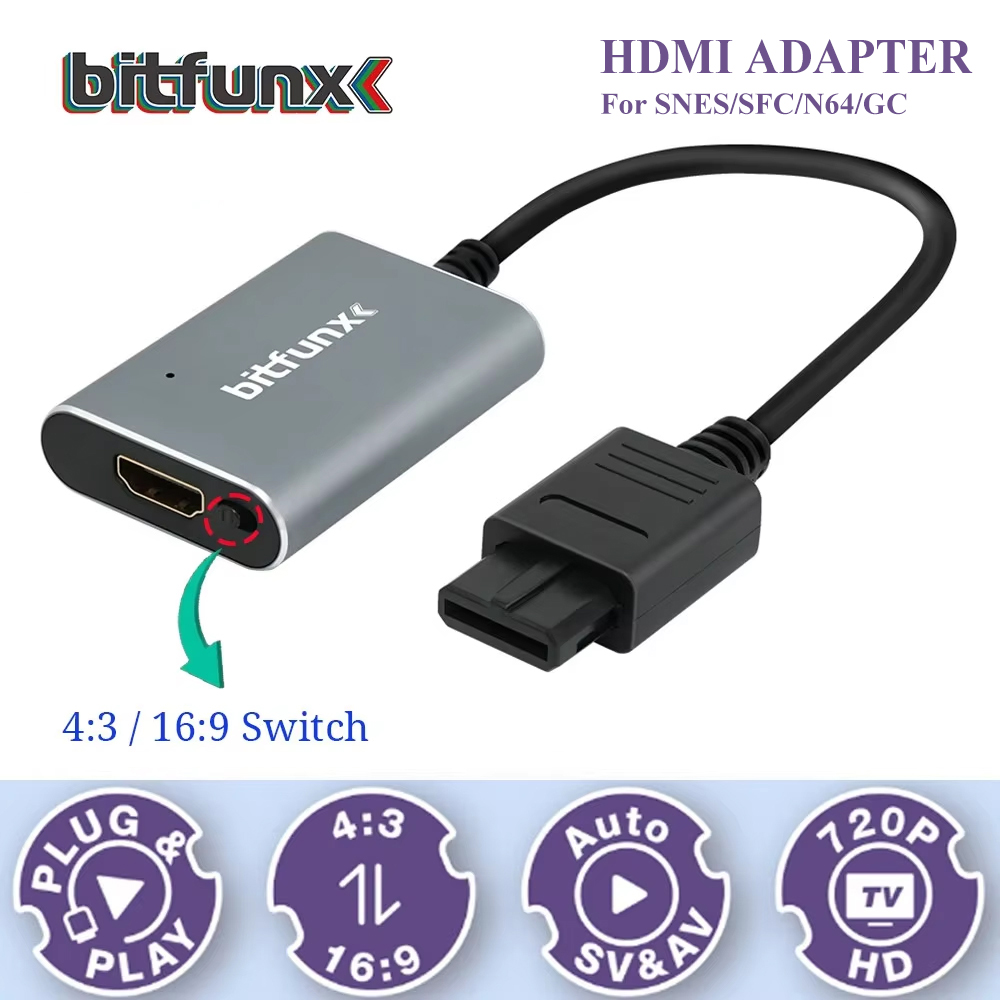 Bitfunx 720P Svideo / AV Ke Ad - Retro Gaming Upscaler ulasan dan harga