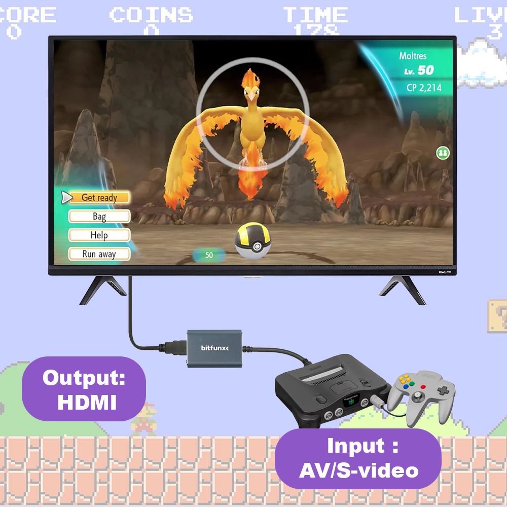 Bitfunx 720P Svideo / AV Ke Ad - Retro Gaming Upscaler ulasan dan harga
