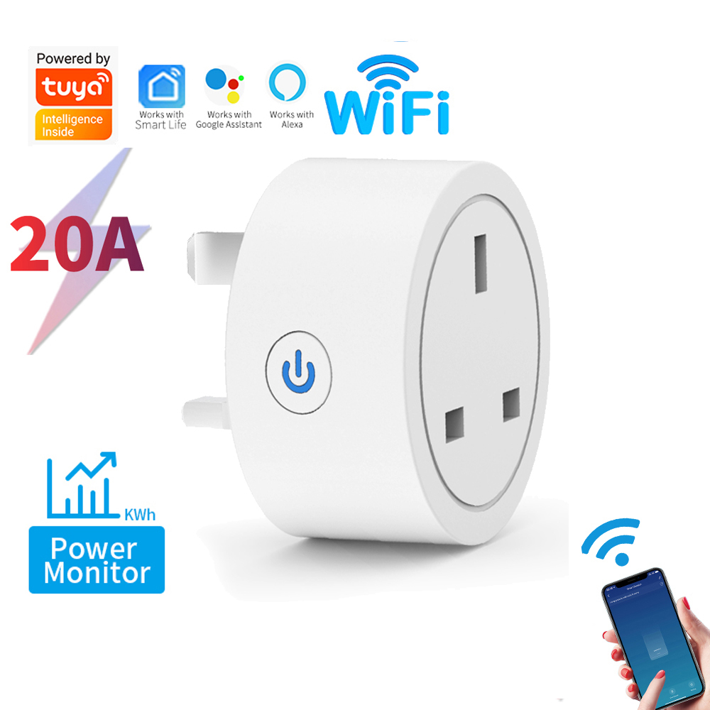 Tuya Smart Plug UK, Soket WiFi - Crt Monitor Stand ulasan dan harga