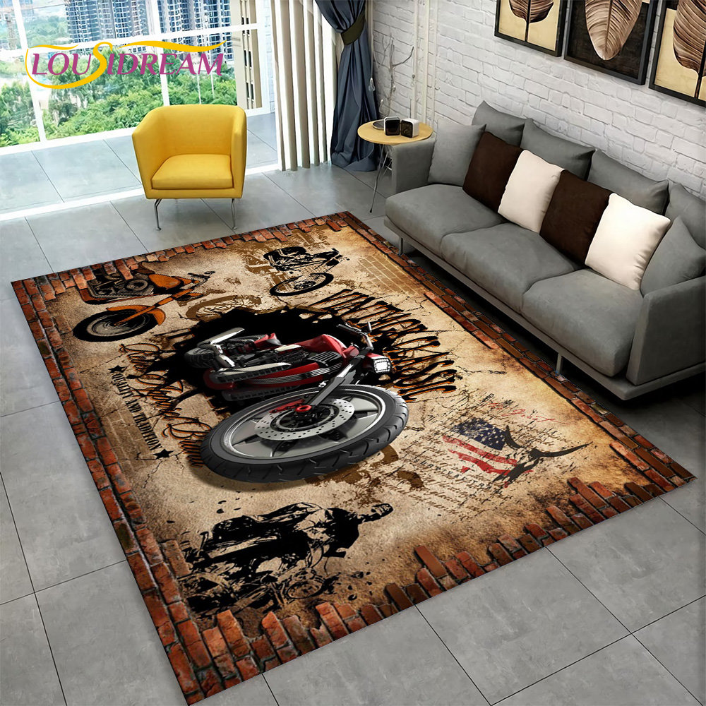 3D Retro Antik Motor Luas Karp - Retro Gaming Rug ulasan dan harga