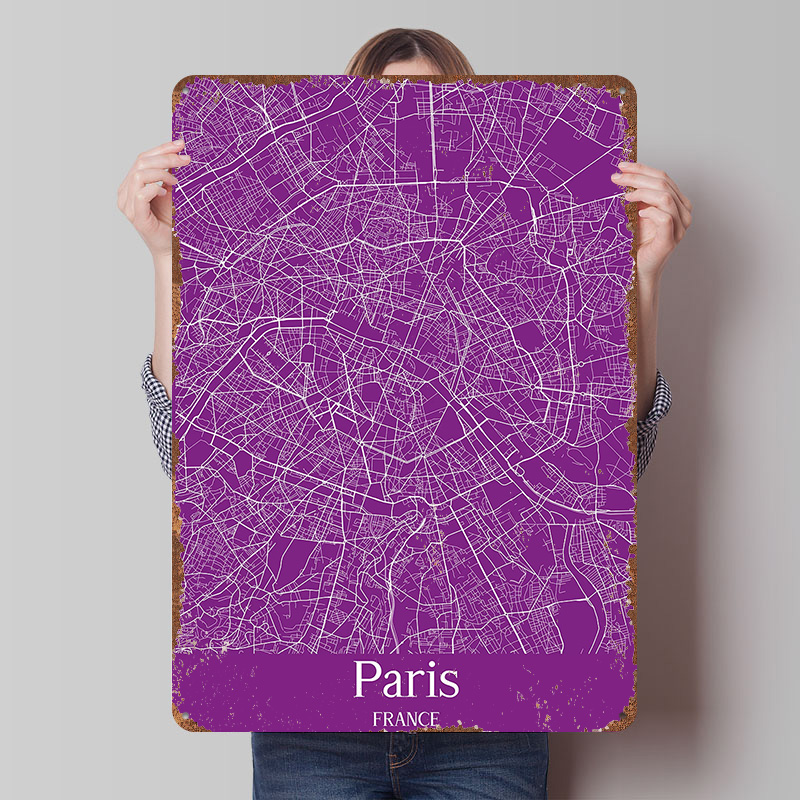 Poster Cetak Peta Kota Paris S - Retro Gaming Paris ulasan dan harga