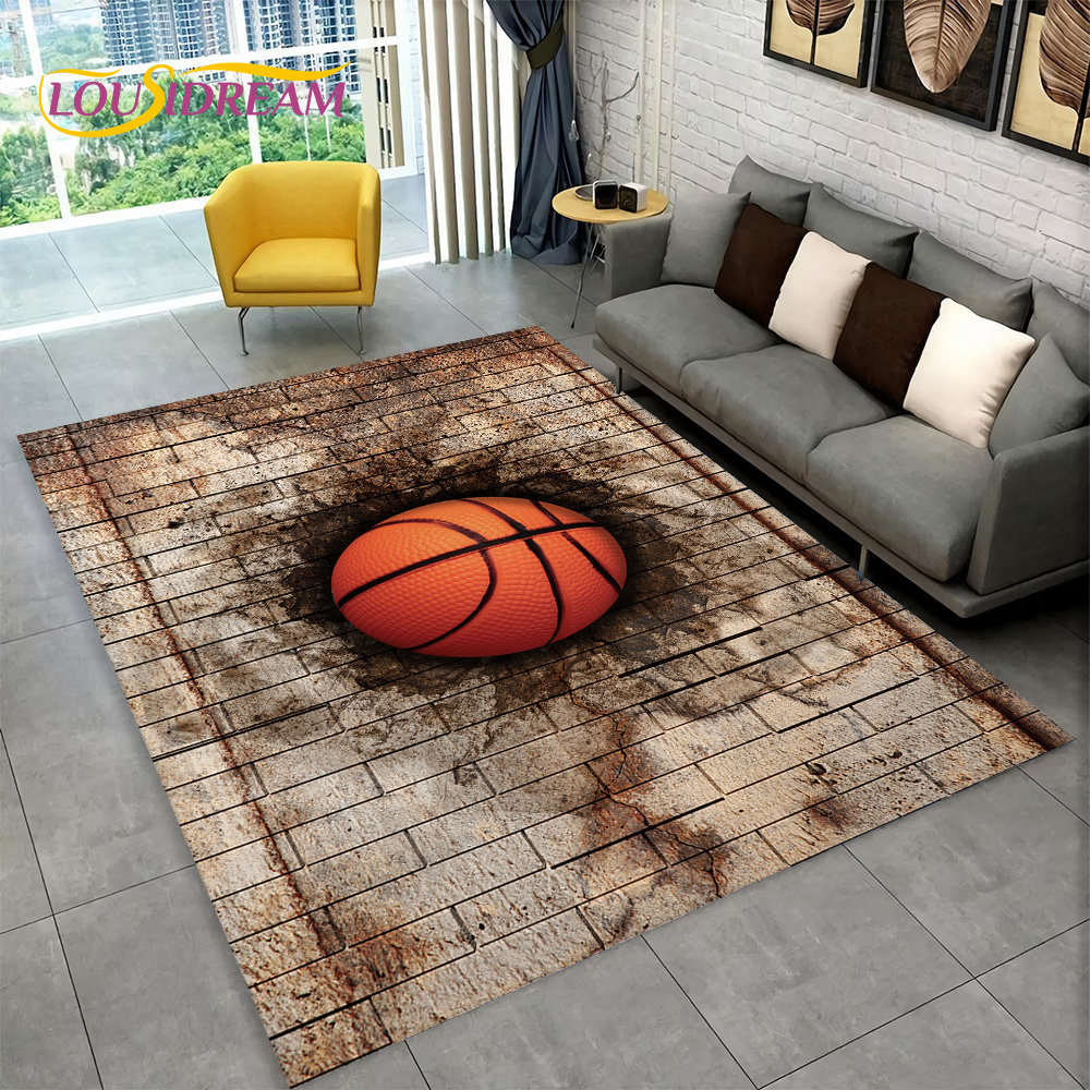 Karpet Area kartun basket 3D b - Retro Gaming Rug ulasan dan harga