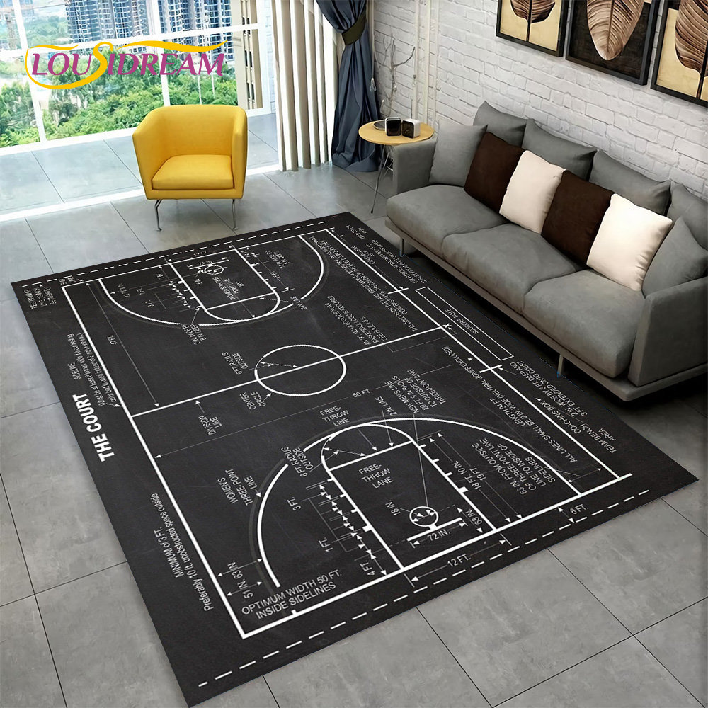 Karpet Area kartun basket 3D b - Retro Gaming Rug ulasan dan harga