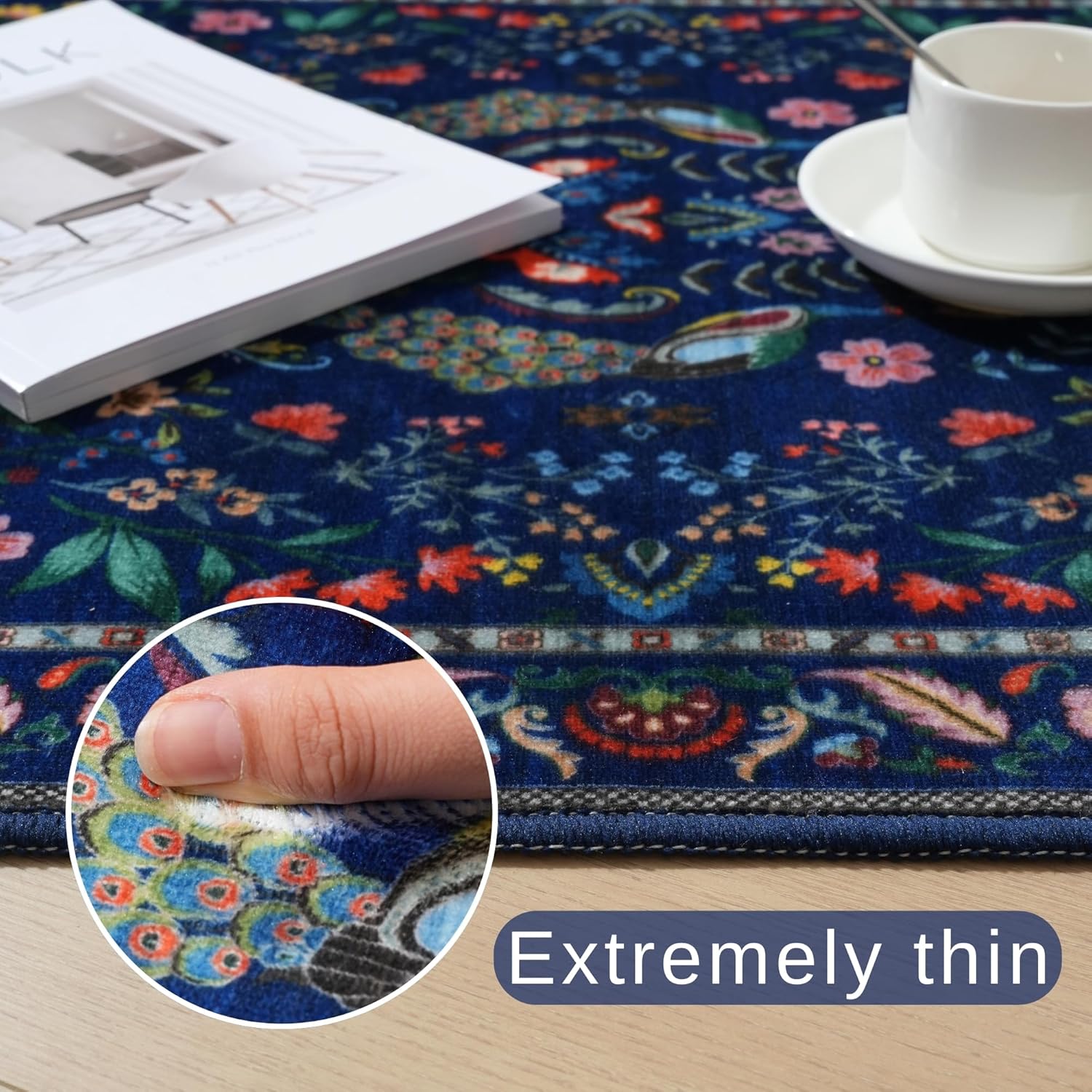Karpet Motif Bunga Rusa Merak  - Retro Gaming Rug ulasan dan harga